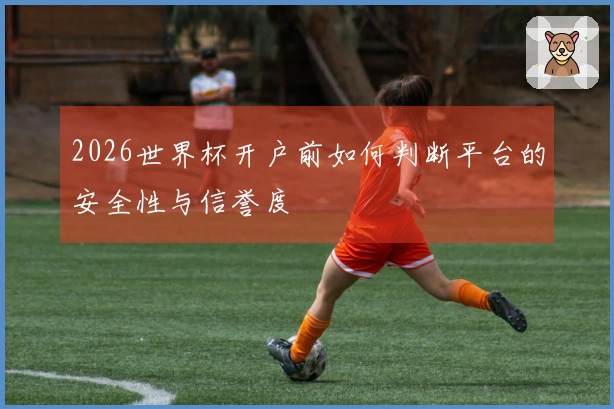 2026世界杯开户前如何判断平台的安全性与信誉度